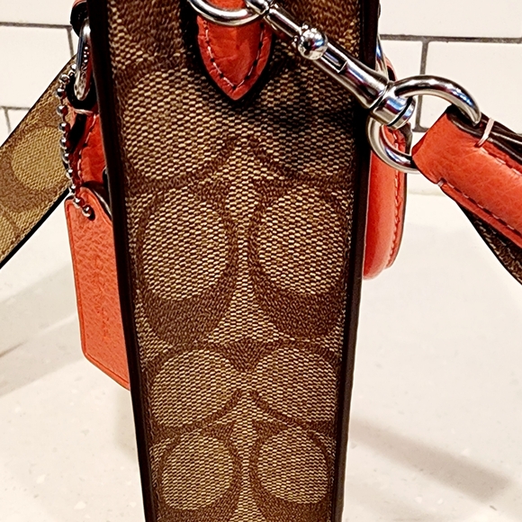 Coach North South Mini Tote With Signature Canvas - Picture 14 of 14